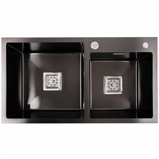Кухонна мийка Platinum Handmade HDB 780x430x230 PVD black