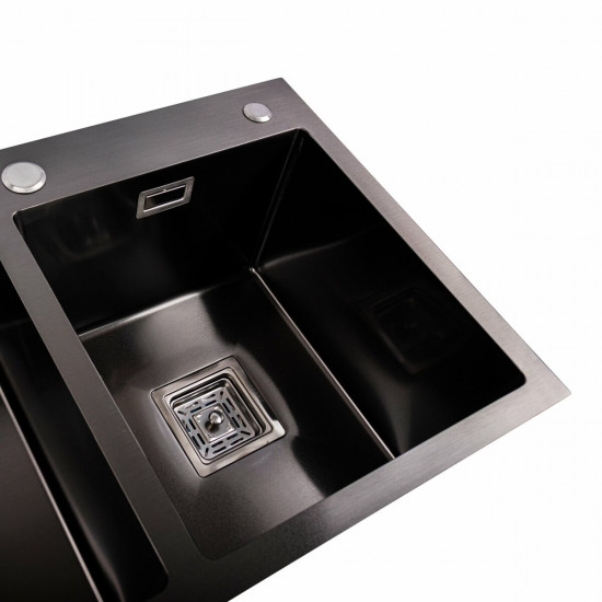 Кухонная мойка Platinum Handmade HDB 780x430x230 PVD black