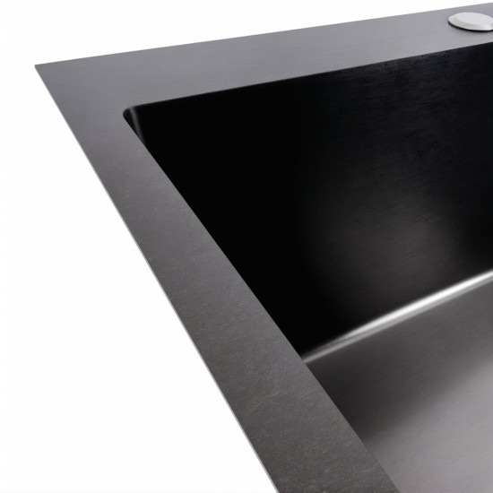 Кухонна мийка Platinum Handmade HSB 600x500 PVD black