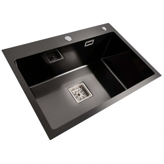 Кухонная мойка Platinum Handmade HSB 650x450 PVD black