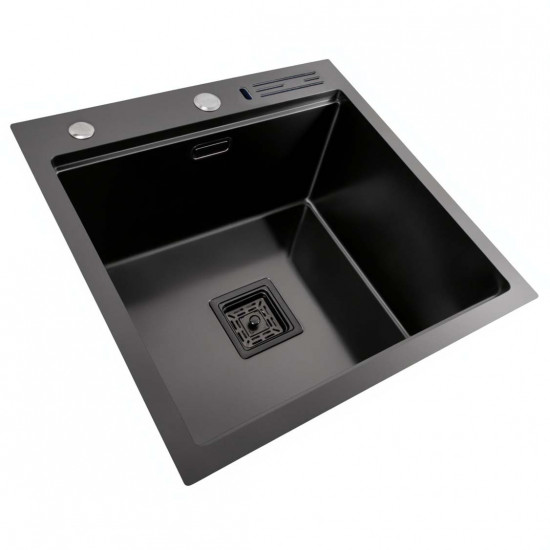 Кухонная мойка Platinum Handmade PVD 500x500 black
