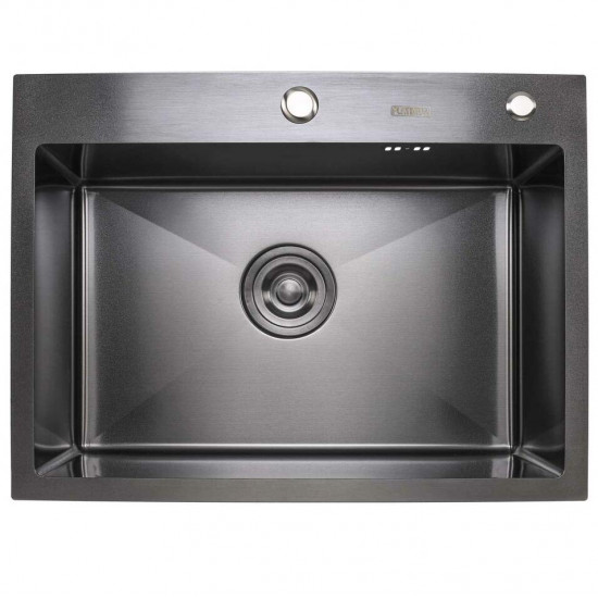 Кухонная мойка Platinum Handmade PVD 600x450x220 black
