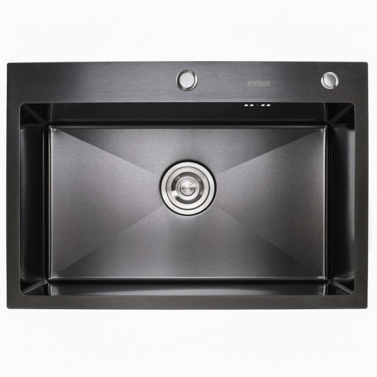 Кухонная мойка Platinum Handmade PVD 650x450x220 black