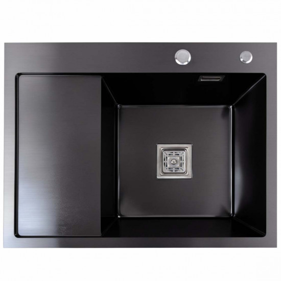Кухонная мойка Platinum Handmade PVD 650x500 R black