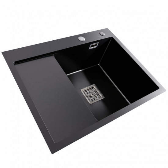 Кухонная мойка Platinum Handmade PVD 650x500 R black
