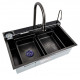 Кухонная мойка Platinum Handmade PVD Vodospad 750x450D black