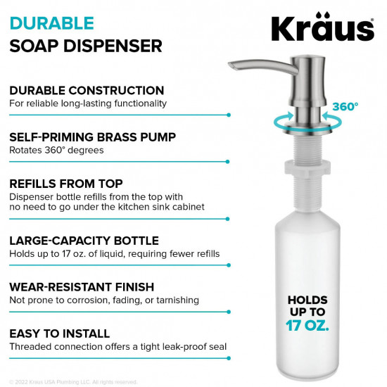 Дозатор для мыла Kraus KSD-54SFS