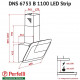 Кухонная вытяжка Perfelli DNS 6753 B 1100 WH/BL LED Strip