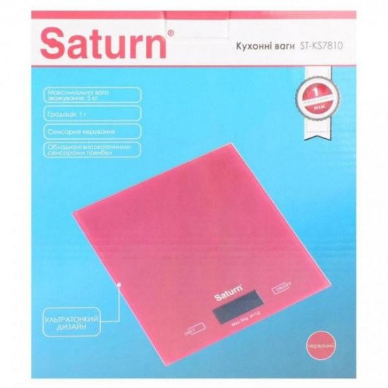 Кухонные весы Saturn ST-KS7810 red