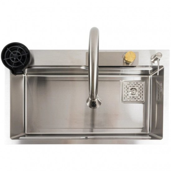 Кухонная мойка Platinum Handmade PVD Vodospad 750x450
