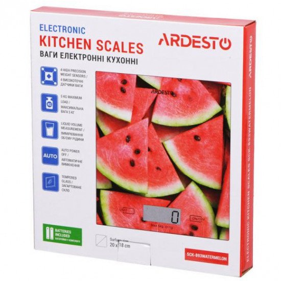 Кухонные весы Ardesto SCK-893 Watermelon