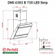 Вытяжка кухонная Perfelli DNS 6383 B 750 BL LED Strip