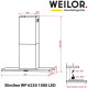 Кухонная вытяжка Weilor Slimline WP 6230 BL 1000 LED
