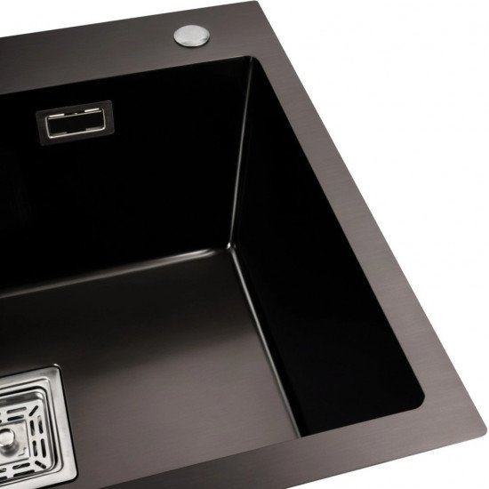 Кухонная мойка Platinum Handmade PVD 580x430 black