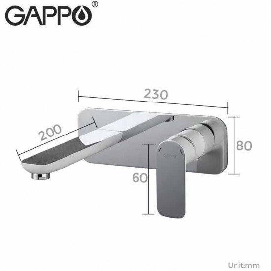 Смеситель для ванной GAPPO G1048-2