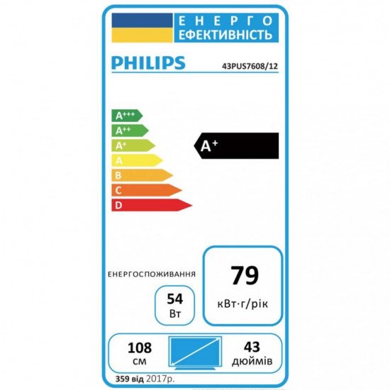 Телевизор Philips 43PUS7608