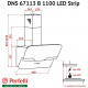 Кухонная вытяжка Perfelli DNS 67113 B 1100 BL LED Strip