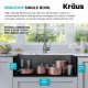 Кухонная мойка Kraus KWF410-33/PGM